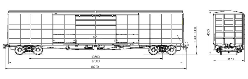 Covered wagon four-axis model 11-7038