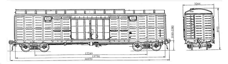 Covered wagon four-axis model 11-280