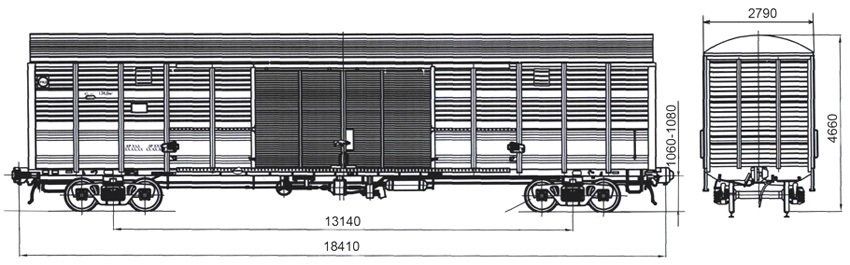 Covered wagon four-axis model 11-1807-01