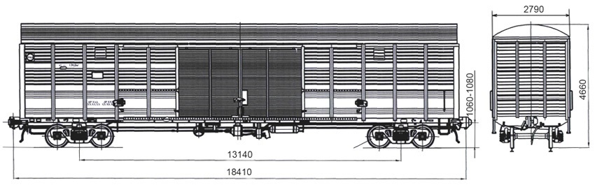 Covered wagon four-axis model 11-1807-01