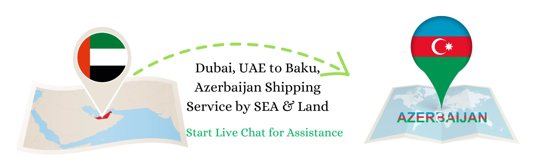 Dubai UAE to Baku Azerbaijan Shipping Service by SEA & Land