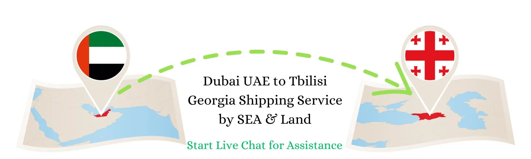 Dubai UAE to Tbilisi Georgia Shipping Service by SEA & Land