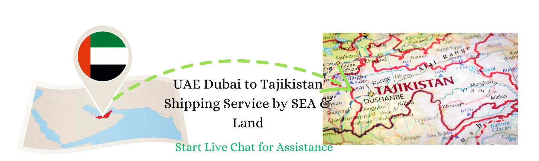 UAE Dubai to Tajikistan Shipping Service by SEA & Land